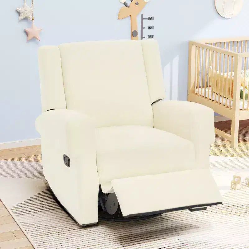 Fauteuil inclinable manuel pivotant à 360° en chenille Christopher Knight Home Ilana