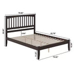 Têtes de lit autoportantes HomeStock Espresso King Size de 50 po de hauteur avec cadre de lit