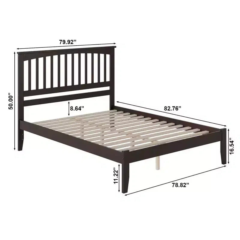 Têtes de lit autoportantes HomeStock Espresso King Size de 50 po de hauteur avec cadre de lit