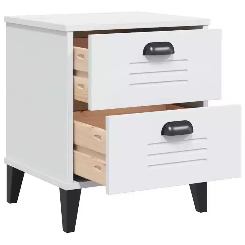 Table de chevet Blanc Bois d'ingénierie Table de chevet moyenne