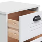 Table de chevet Blanc Bois d'ingénierie Table de chevet moyenne