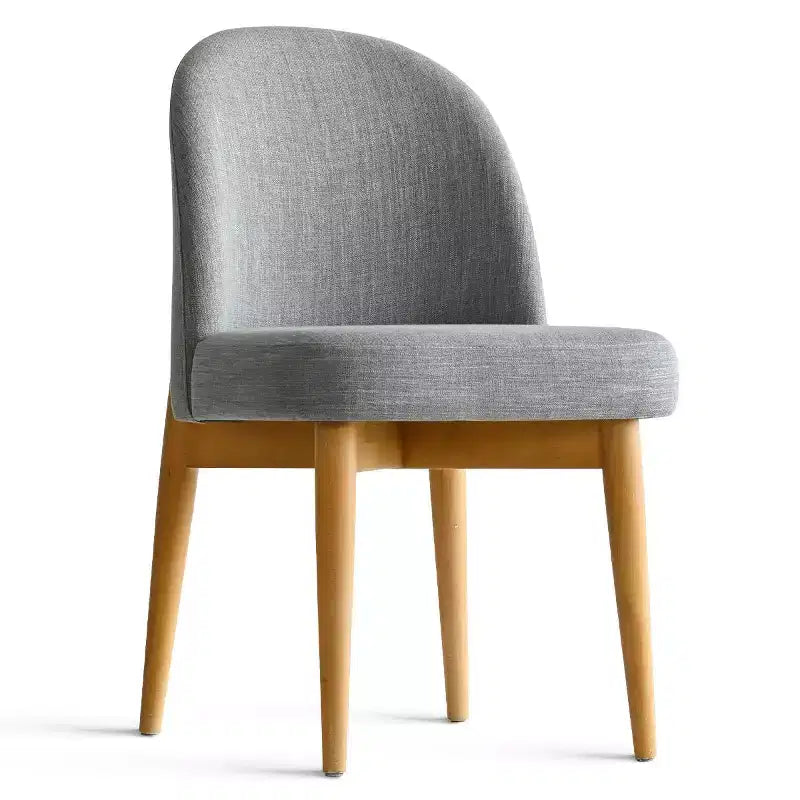 Chaises de salle à manger sans accoudoirs rembourrées (lot de 2), chaises d'appoint en tissu mélangé de lin avec pieds en bois massif, chaises de salle à manger de cuisine modernes - Panipeachy