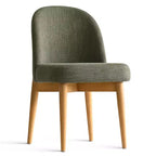 Chaises de salle à manger sans accoudoirs rembourrées (lot de 2), chaises d'appoint en tissu mélangé de lin avec pieds en bois massif, chaises de salle à manger de cuisine modernes - Panipeachy