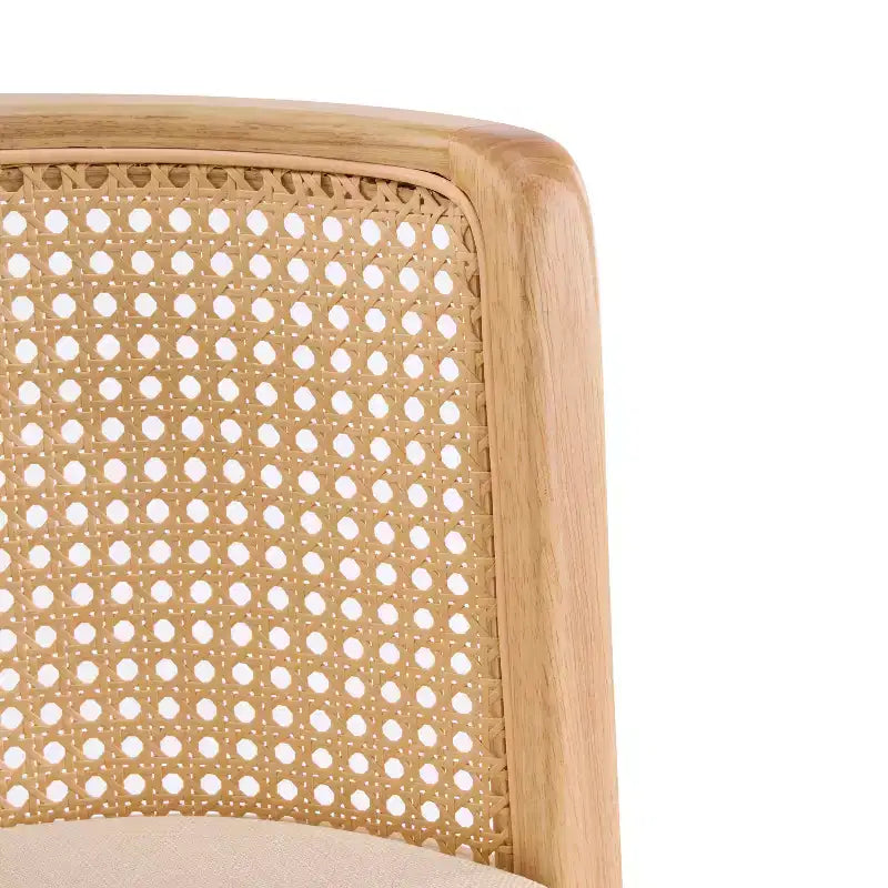 Christopher Knight Home Lyric Modern Woven Rattan Rubberwood Upholstered Counter Stools (Set of 2)