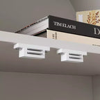 Bibliothèque de rangement Famapy avec portes vitrées cintrées, fermeture magnétique, étagères ouvertes et tiroir