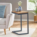 Christopher Knight Home Cassie Indoor Fir Wood and Iron C Shaped Side Table