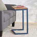Christopher Knight Home Cassie Indoor Fir Wood and Iron C Shaped Side Table