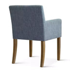 Lot de 2 chaises de salle à manger en lin avec accoudoirs, chaises de cuisine modernes avec pieds en bois, fauteuils pour salle à manger ou salon - Panipeachy