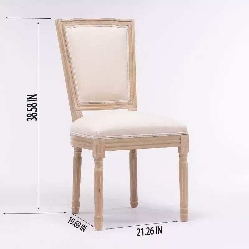 Chaises de salle à manger en bois avec dossier, lot de 2, chaises classiques sans accoudoirs rembourrées pour cuisine ou salle à manger-Panipeachy