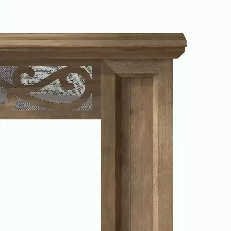 Console Galano avec motif découpé décoratif, marron 46,5 L x 11,6 P x 45,9 H