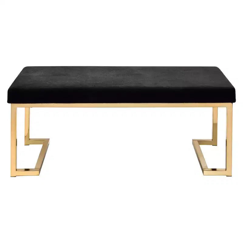 Banc Royal Hampton, Tissu Noir et Or