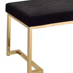 Banc Royal Hampton, Tissu Noir et Or