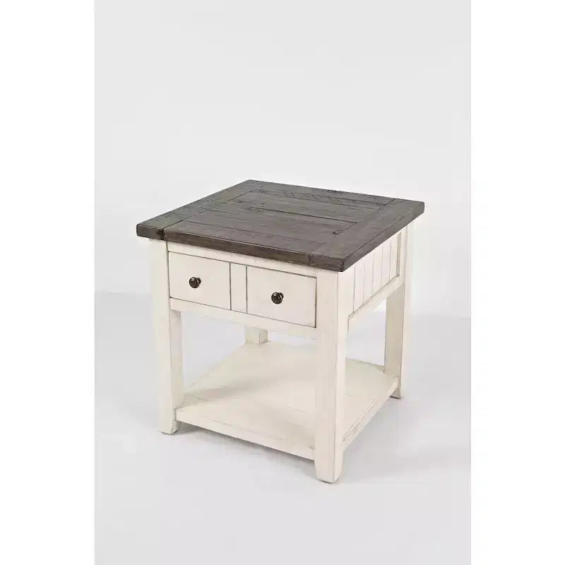 Table d'appoint rustique de style « ferme » en pin recyclé, Jofran, comté de Madison