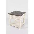 Table d'appoint rustique de style « ferme » en pin recyclé, Jofran, comté de Madison
