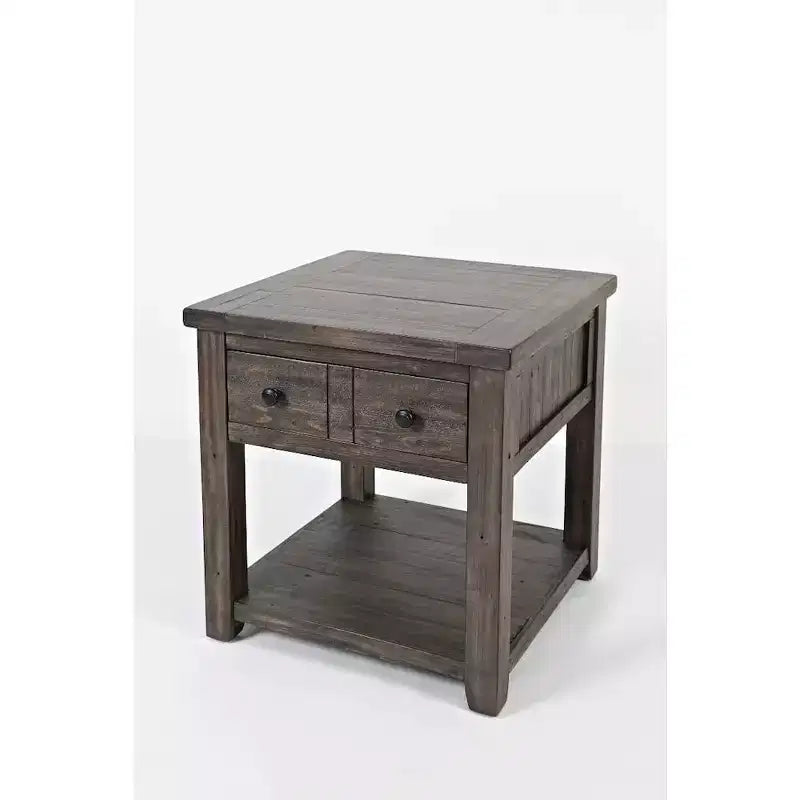 Table d'appoint rustique de style « ferme » en pin recyclé, Jofran, comté de Madison