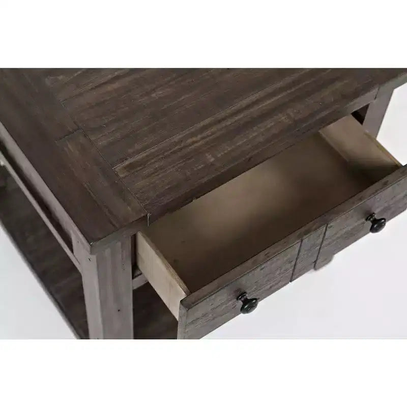 Table d'appoint rustique de style « ferme » en pin recyclé, Jofran, comté de Madison