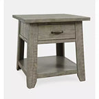 Jofran, Table d'appoint en bois massif de style rustique Telluride avec rangement