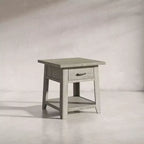 Jofran, Table d'appoint en bois massif de style rustique Telluride avec rangement