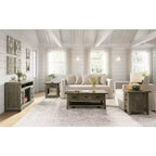 Jofran, Table d'appoint en bois massif de style rustique Telluride avec rangement