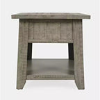 Jofran, Table d'appoint en bois massif de style rustique Telluride avec rangement