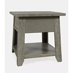 Jofran, Table d'appoint en bois massif de style rustique Telluride avec rangement