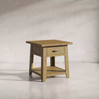 Jofran, Table d'appoint en bois massif de style rustique Telluride avec rangement