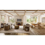 Jofran, Table d'appoint en bois massif de style rustique Telluride avec rangement