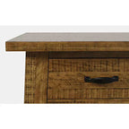 Jofran, Table d'appoint en bois massif de style rustique Telluride avec rangement