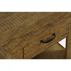 Jofran, Table d'appoint en bois massif de style rustique Telluride avec rangement