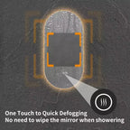 Miroir de courtoisie de salle de bain mural intelligent à écran tactile LED anti-buée de 48 x 24 pouces