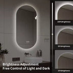 Miroir de courtoisie de salle de bain mural intelligent à écran tactile LED anti-buée de 48 x 24 pouces