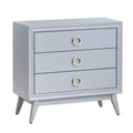 Crestview Collection Gray Solid Wood 3 Drawer Accent Chest
