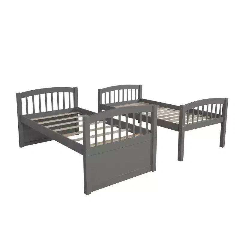 Lit superposé double Whisen avec lit gigogne, 3 tiroirs, échelle, rail de sécurité, utilisation pratique