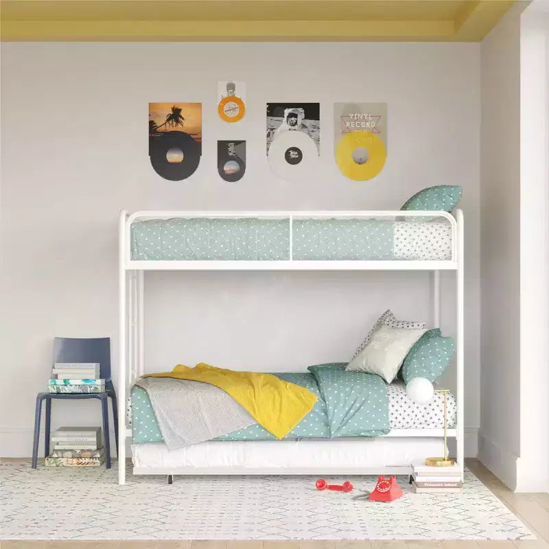 Bellemave Isaiah Triple Twin Metal Bunk Bed white