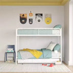 Bellemave Isaiah Triple Twin Metal Bunk Bed white