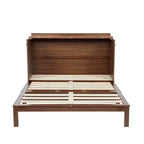 Lit escamotable grand lit Luxystar avec grand tiroir, station d'alimentation et panneau en rotin pour salon et petits appartements