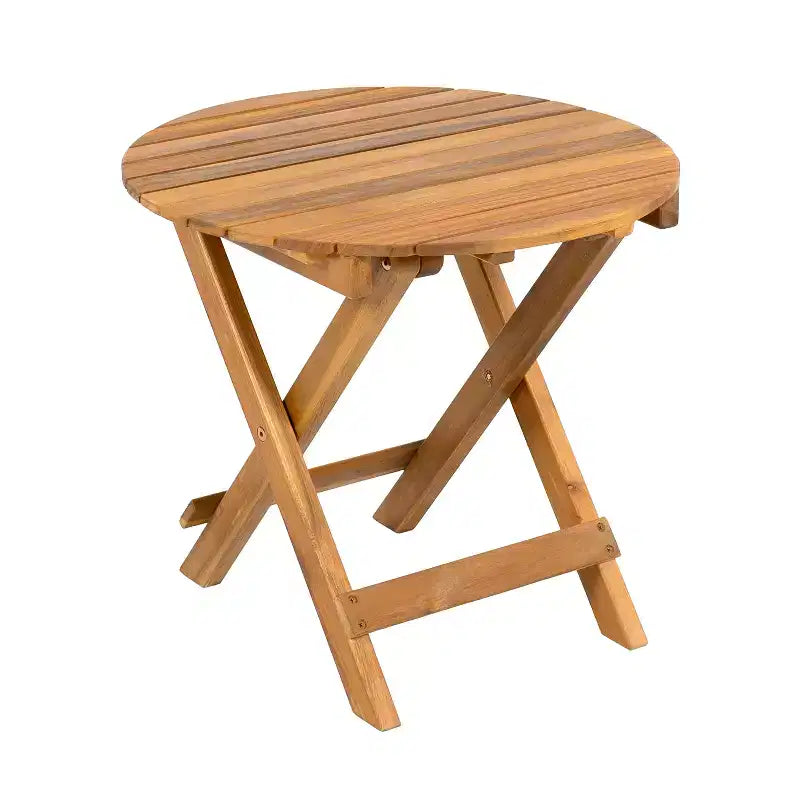 MAYEERTY 1 Table d'appoint pliante en bois pour l'extérieur, Table d'appoint à longueur réglable pour patio, petit espace, intérieur/extérieur