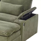 EHMKNP Canapé d'angle moderne 70.9 avec rangement, poufs, 4 ports et 2 porte-gobelets