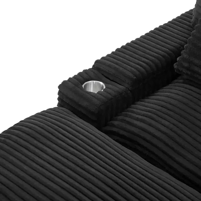 EHMKNP Canapé d'angle moderne 70.9 avec rangement, poufs, 4 ports et 2 porte-gobelets