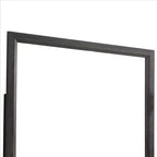 Miroir Royal Hampton, cadre en bois contemporain de 39 pouces, gris
