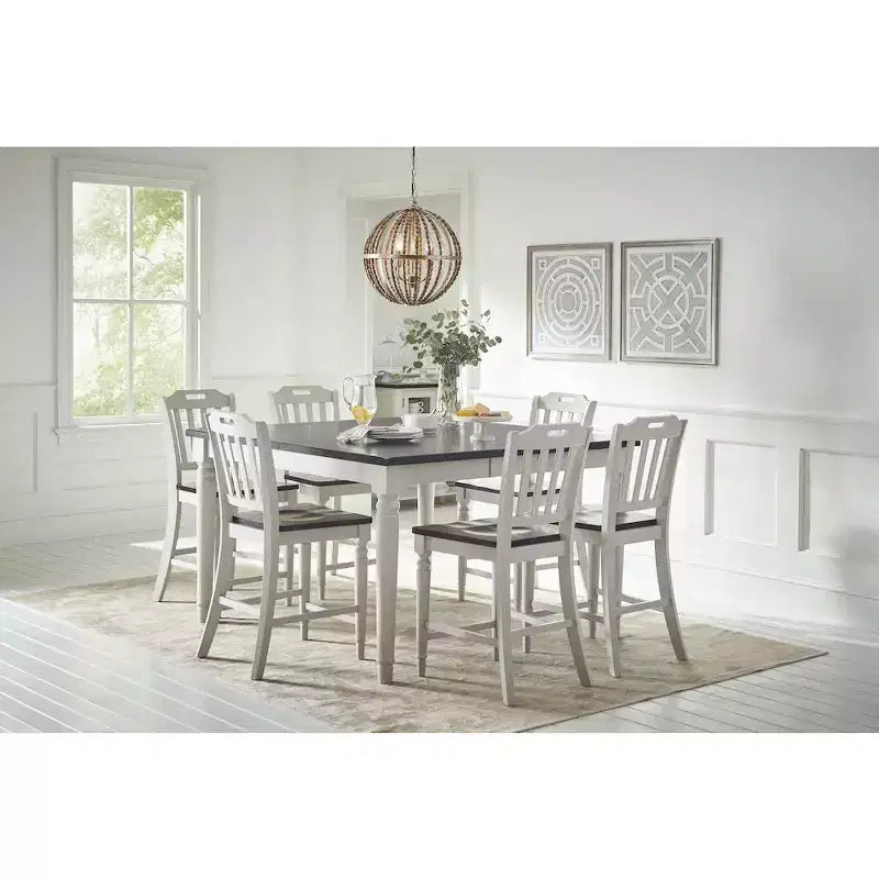 Jofran, Tabouret de bar à lattes en caoutchouc massif Orchard Park Farmhouse (Lot de 2)