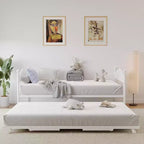 Lit de repos jumeau avec lit gigogne, cadre de lit pliable en métal robuste, canapé-lit double en métal, cadre de lit en acier robuste, pour la maison
