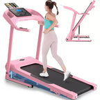 KRISRATE Treadmill with Incline, 3.5HP Smart Portable Folding Treadmill for Home, Running Machine with Smart Fitness Tracking, Silent Shock Absorption