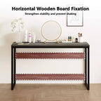 HOMLUX 52 Bureau d'ordinateur à cadre métallique Table d'étude Poste de travail de bureau à domicile avec compartiment de rangement