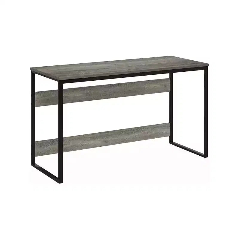 HOMLUX 52 Bureau d'ordinateur à cadre métallique Table d'étude Poste de travail de bureau à domicile avec compartiment de rangement