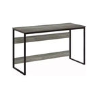 HOMLUX 52 Bureau d'ordinateur à cadre métallique Table d'étude Poste de travail de bureau à domicile avec compartiment de rangement