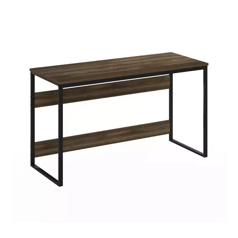 HOMLUX 52 Bureau d'ordinateur à cadre métallique Table d'étude Poste de travail de bureau à domicile avec compartiment de rangement