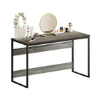 HOMLUX 52 Bureau d'ordinateur à cadre métallique Table d'étude Poste de travail de bureau à domicile avec compartiment de rangement