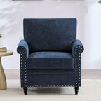 Canapé 3 places moderne en tissu chenille Mjkone/Canapé causeuse/Fauteuil simple avec design à rivets, Canapé de salon