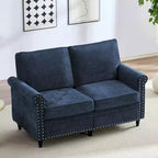 Canapé 3 places moderne en tissu chenille Mjkone/Canapé causeuse/Fauteuil simple avec design à rivets, Canapé de salon